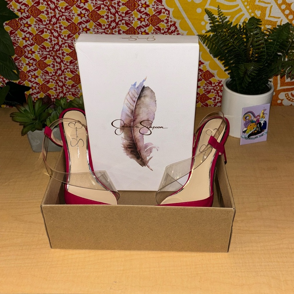Jessica Simpson heels! They don’t fit me anymore but they can be very versatile!